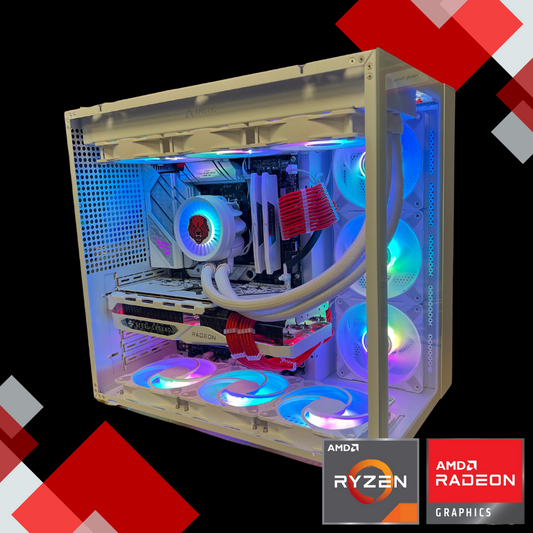 BearMetal Gaming Crimson Outlaw  - Ryzen 7 5700X3D, 16GB RAM, 1TB+1TB SSD, RX 7700 XT, Gaming Desktop