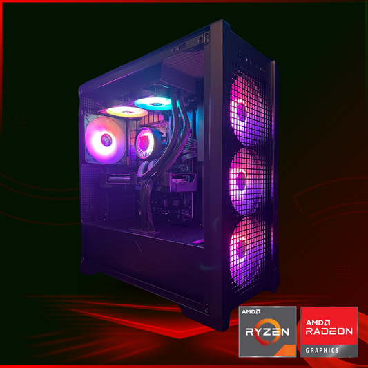 BearMetal Gaming Smokescreen - Ryzen 5 9600X, 16GB RAM, 1TB SSD, RX 7700XT, Gaming Desktop