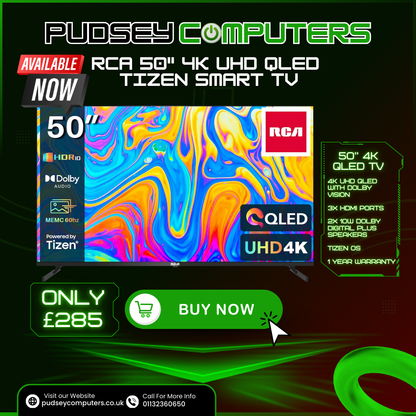 RCA 50" 4k UHD QLED Tizen Smart TV