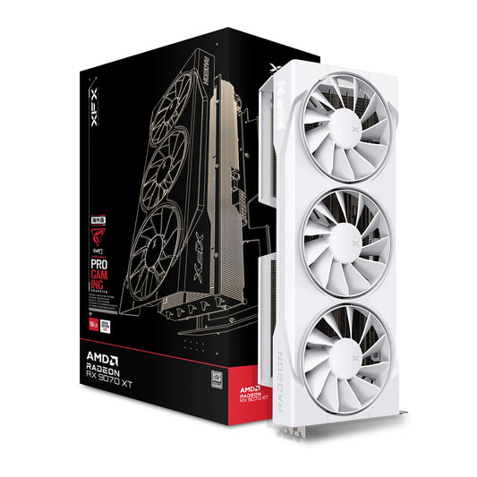 XFX Swift AMD Radeon RX 9070 XT 16GB DDR6 White Graphics Card