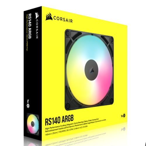 Corsair RS140 ARGB PWM 14cm Black Case Fan