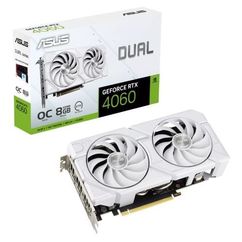 Asus DUAL RTX 4060 EVO OC White 8GB DDR6 Graphics Card