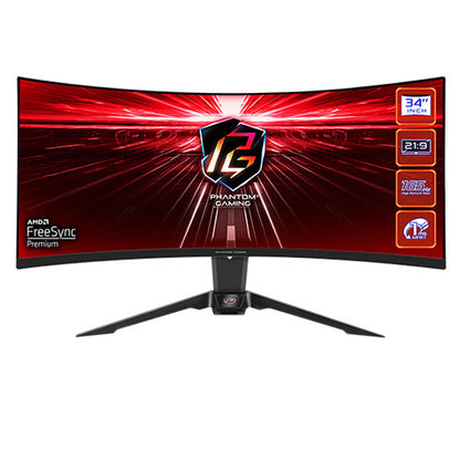 Asrock 34" Phantom Gaming WQHD Curved Monitor